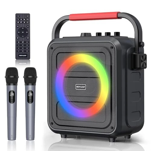 MOYLEAF Karaoke Machine Bluetooth Karaoke Speaker for Adults & Kids K253 - Black