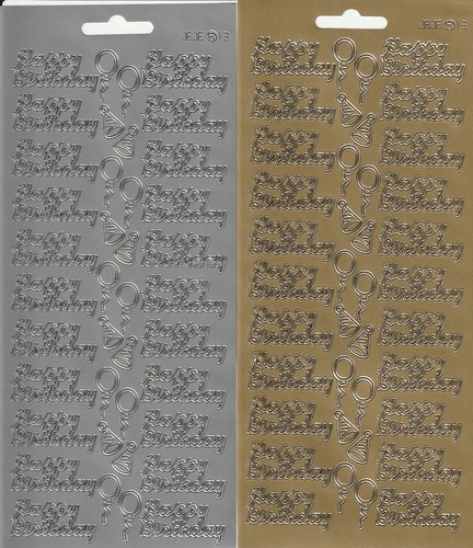 Sentiments Peel Off Stickers – Gold/Silver – Crafts, Cards, Scrapbooking - Picture 16 of 25