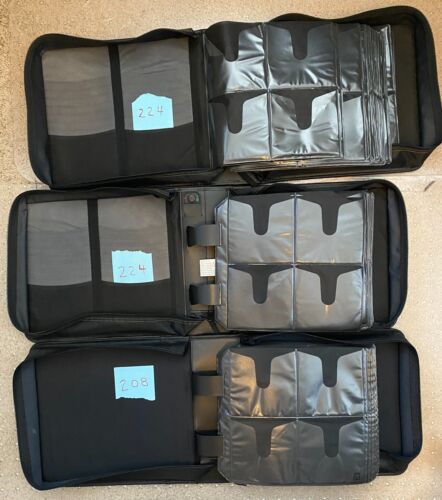 3 FAUX LEATHER CD/DVD CASES (2 CASE LOGIC) (656 TOTAL CD/DVD STORAGE SLOTS)