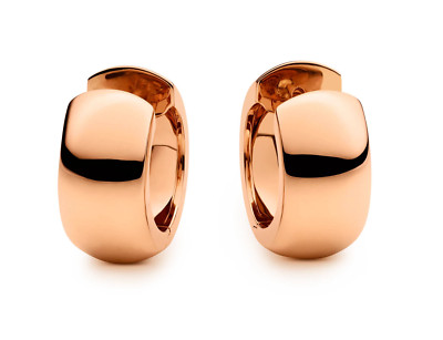 Bucherer Fine Jewelry Small Hoop Earring 18K Polished Rose Gold