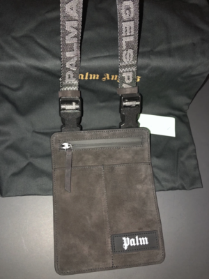 $570 Palm Angels BLACK CROSSBODY BAG Messenger Suede | eBay