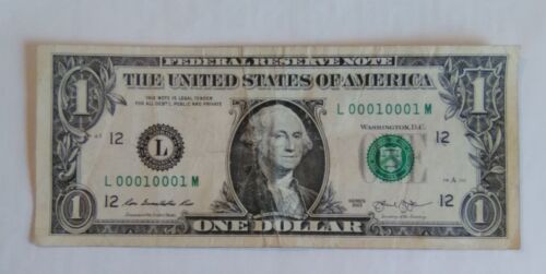 2013 one dollar true binary/repeater radar note/ a coolness rating of 99.63% - Picture 1 of 3