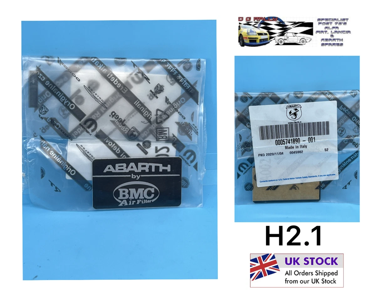 New Genuine OEM Abarth Bmc Air Filter Badge Aluminium Sticker