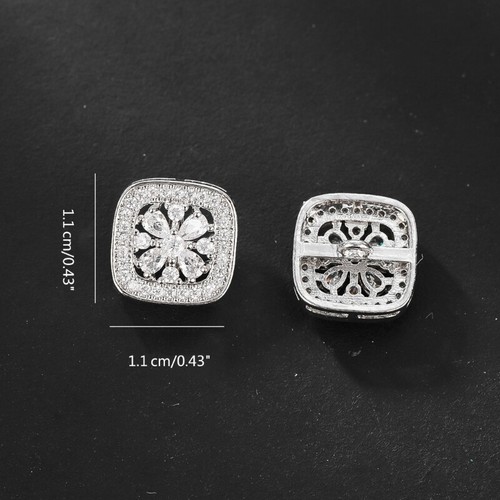 Square Sewing Button with Sparkling Rhinestone for Fashion Enthusiasts - Picture 8 of 9