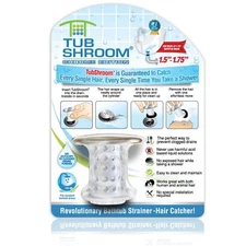 TubShroom® Chrome Revolutionary Tub Drain Protector Hair Catcher Strainer Snare