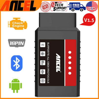 ELM327 Bluetooth OBD2 Scanner Car Fault Code Reader Diagnostic Tool For Android