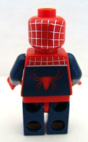 Lego Marvel Dark Blue Spider-Man With Silver Webbing Minifigure From Set 4857