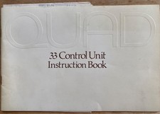 Quad 33 Control Unit Instruction Booklet with circuit diagram.