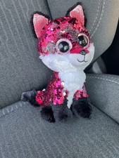 TY Flippables Sequin Plush JEWEL the Fox 6” Rare