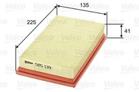 Luftfilter Valeo 585139 Filtereinsatz FüR Fiat Seicento 600 Cinquecento 170AA