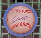 Autographed Baseball game used ETHAN HOLLIDAY Colorado Rockies