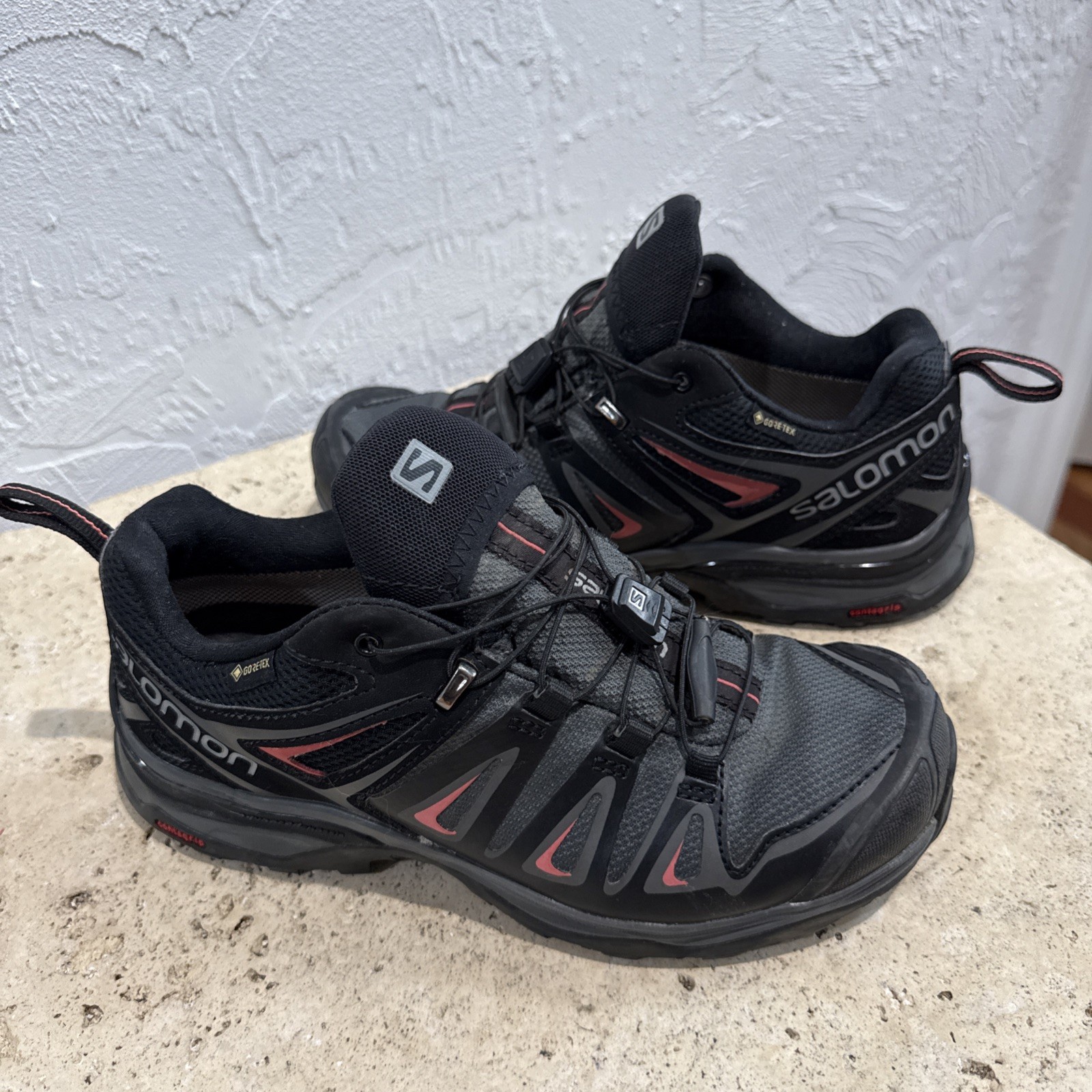SALOMON ULTRA SCARPE DONNA US 5 EU 36 NERE 171383 TREKKING TRAIL RUNNING GORETEX