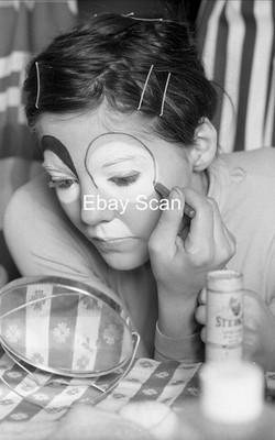 20 Original 35mm Photo Negatives Woman Circus Clown Putting On Makeup 1970 s