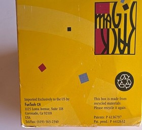 Magic Jack Brain Sports 3D Cube Puzzle Original Box Funtech Vintage Toy 1990