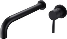 SUMERAIN Matte Black Tub Faucet Wall Mount Bath Tub Filler Extra Long Spout