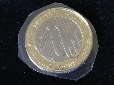 1953 - 2003 British United Kingdom £2 Pound 50 Years DNA Double Helix Discovery