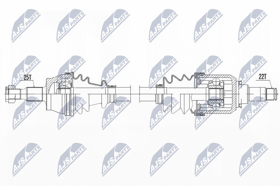 N.T.Y. NPW-ME-106.NTY Drive Shaft for MERCEDES-BENZ
