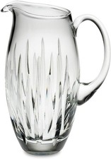 Reed  Barton Crystal Soho Pitcher 9.5" Clear Tapered Vertical Cut 1.5Qt. NEW