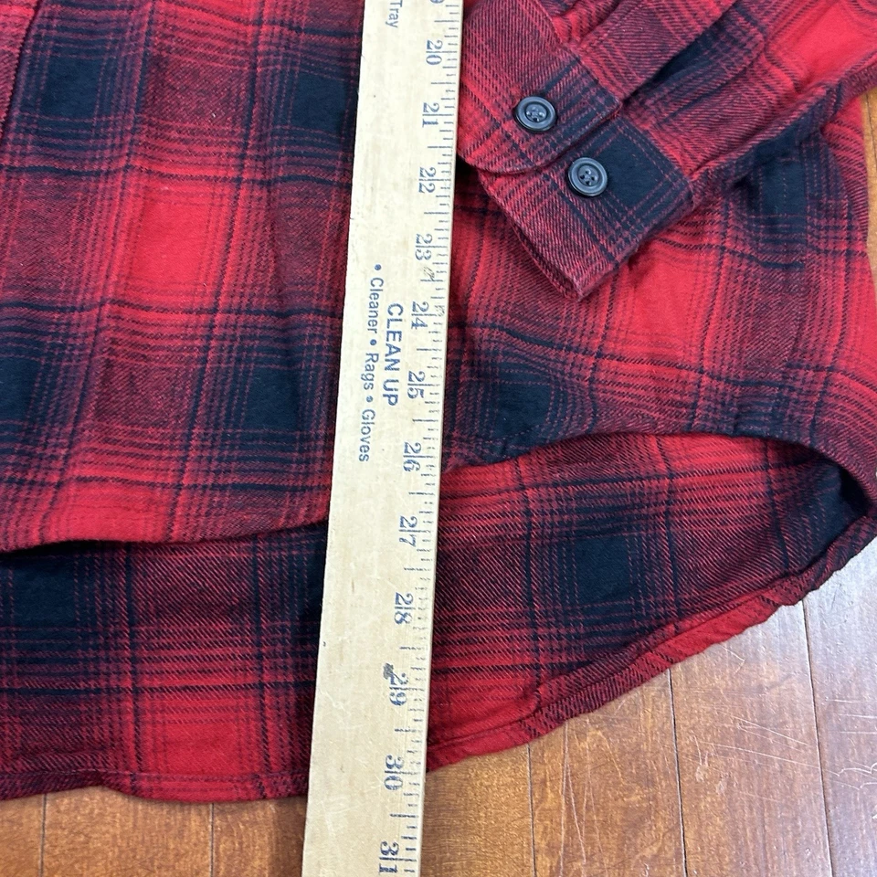 Coleman Hombres XXL Rojo Cuadros Manga Larga Abotonada Algodón Franela Exterior Camping Foto 3 de 4