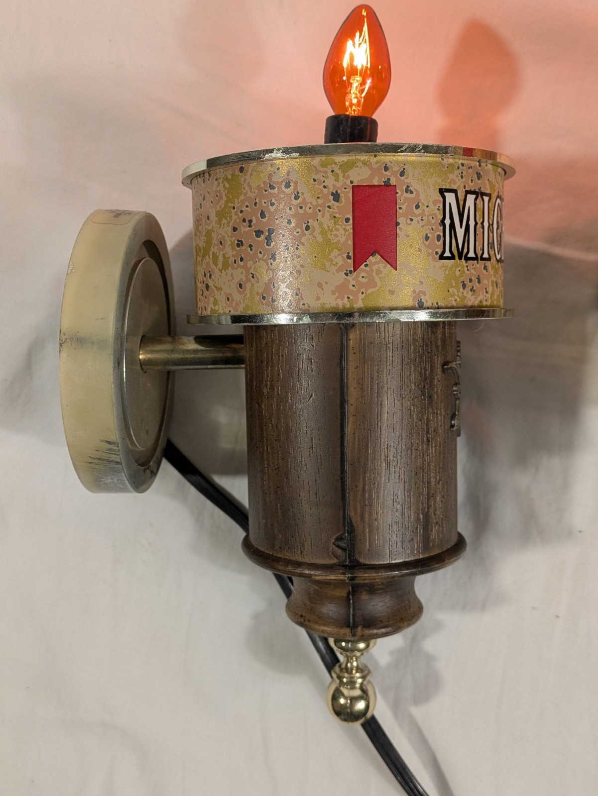  Vintage 1970's (3) Michelob Wall Sconces Bar Lights Tested Work *Read* 