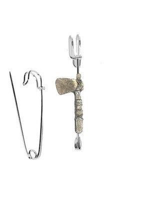 Z18 Tomahawk Chopper Axe English Pewter 6,35cm 2,5'' Kilt Decke Brosche Pin