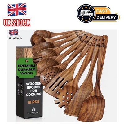 Holz Utensilien Teak Kochutensilien Set Antihaft Pfanne Küchenutensilien Set 10