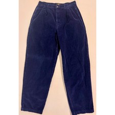 Vtg Women's American Eagle Outfitters Blue Corduroy Pants Size 12/28" Waist