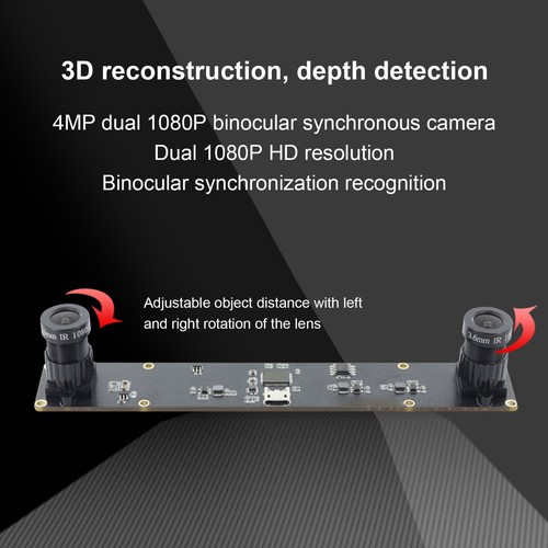 USB-Kameraplatine USB-Kameramodul Synchronisiertes Doppelobjektiv MJPEG 30 FPS❀ - Afbeelding 10 van 24