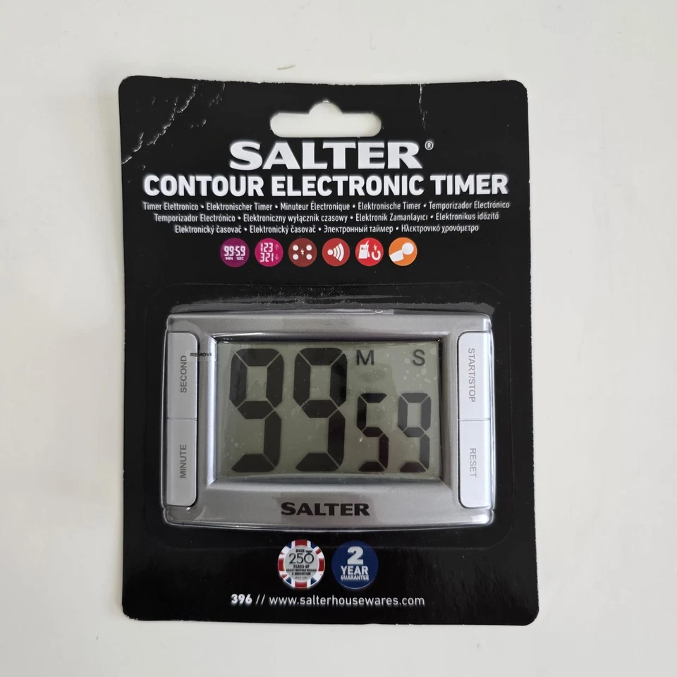 Temporizador electrónico Salter Contour 99 min cuenta regresiva y cuenta arriba soporte magnético Foto 2 de 4