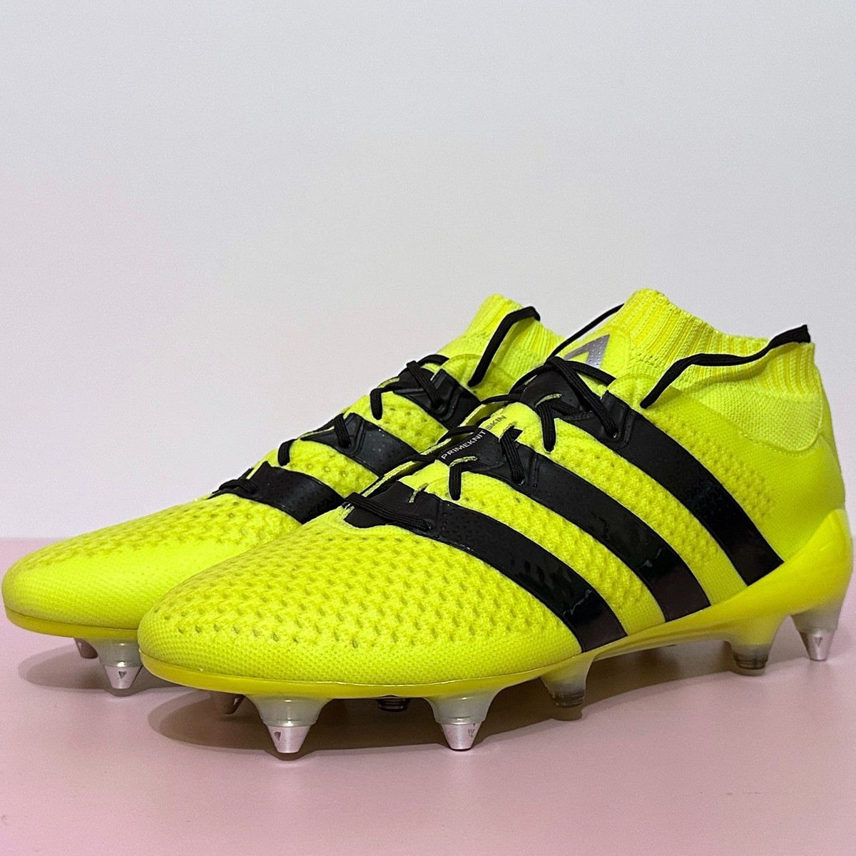 ADIDAS ACE Primeknit SG Yellow Soccer Men Cleats Football