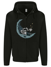 Cryptocurrency Mining the Moon Mens Zip Up Hoodie