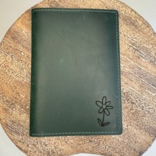 Genuine Leather Passport Holder DARK GREEN Passport Wallet NEW FAST SHIP