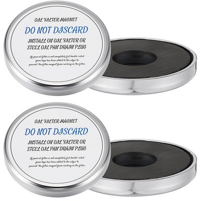 2 PCS Oil Filter Magnets Protect Performance Engine Fits 2.6 Inch For Cars