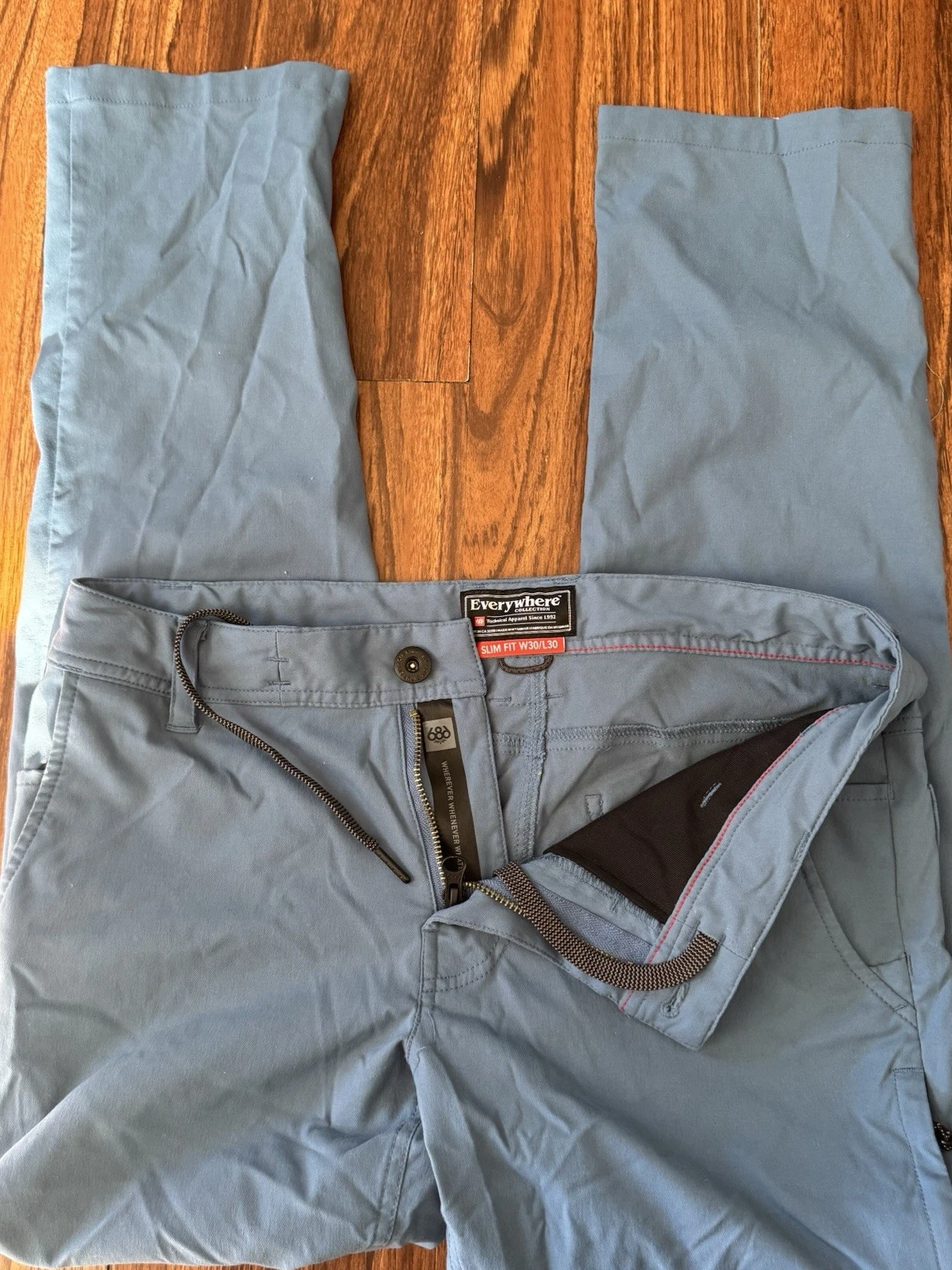 Men's 686 Everywhere Pants Slim Fit Blue - Hiking / Travel - Sz 30 x 30