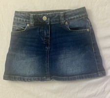Mini Boden Little Girls Denim Jean Skirt Adjustable Waist Sz 5-6 Adorable