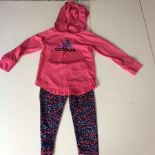 ADIDAS 2 PC Set Girls Activewear Color Multi Color-preowned 0378 