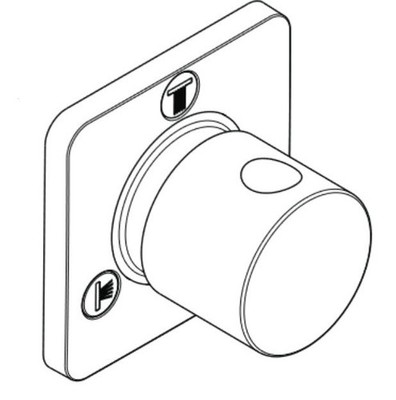 Hansgrohe 34885001 Axor Citterio Trio Diverter Trim with Metal Knob Handle Less
