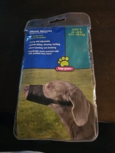 Great Choice Adjustable 8" Mesh Muzzle Black Intermediate Sz 6 60-80 Lb Dog NEW