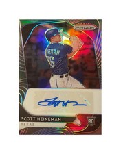 SCOTT HEINEMAN 2020 Panini Prizm #RA-SC Rookie Autograph Insert Texas Rangers