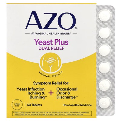 AZO Yeast Plus 60 Tabs General Health