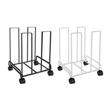 Carton Storage Rack with 360° Swivel Casters 12.2x10.2x17.1inch Metal Frame