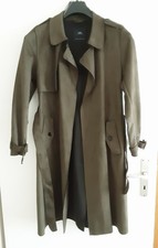 Zara Trenchcoat Wildlederoptik Gr. M grün -Neu‐