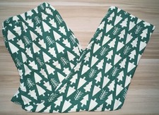 Hanna Andersson Adult XL Flannel Pajama Bottoms Pants Green Christmas Trees