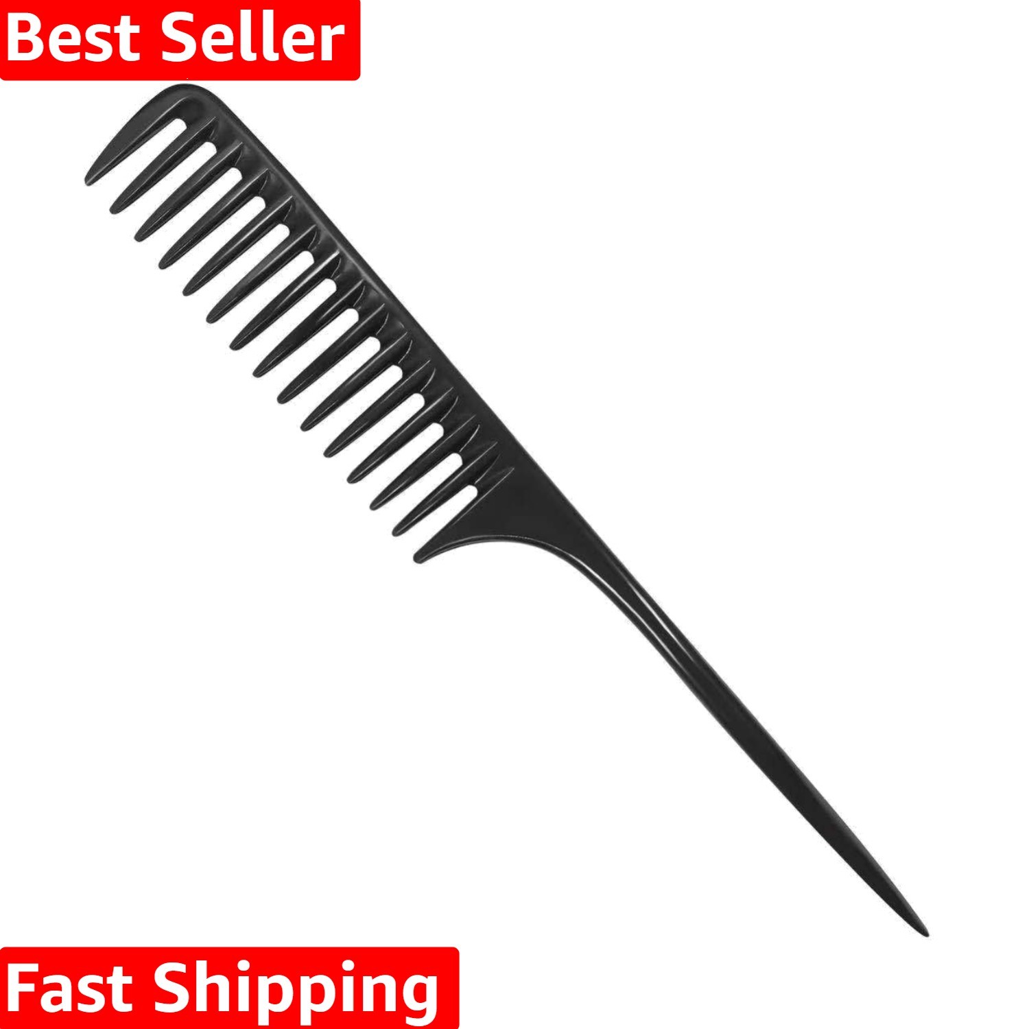 Carbon Fiber Detangling Comb - Anti-Static, Heat Resistant Hair Tool