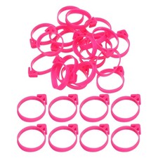 60Pcs Pastry Bag Ties, Silicone Reusable Piping Bag Ties for Cookies, Rose Red