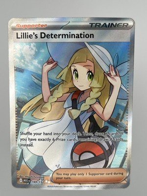 Pokémon Lillie's Determination 169/132 Me01 Full Art Holo Ultra Rare