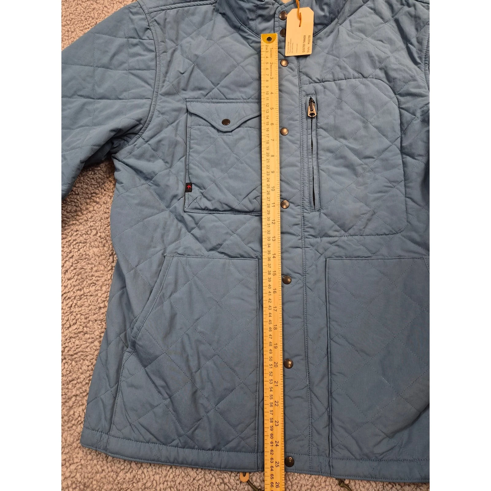 NWT Relwen Quilted Insulated Tanker Jacket Men's Size L Light Blue Color (1479) image 5