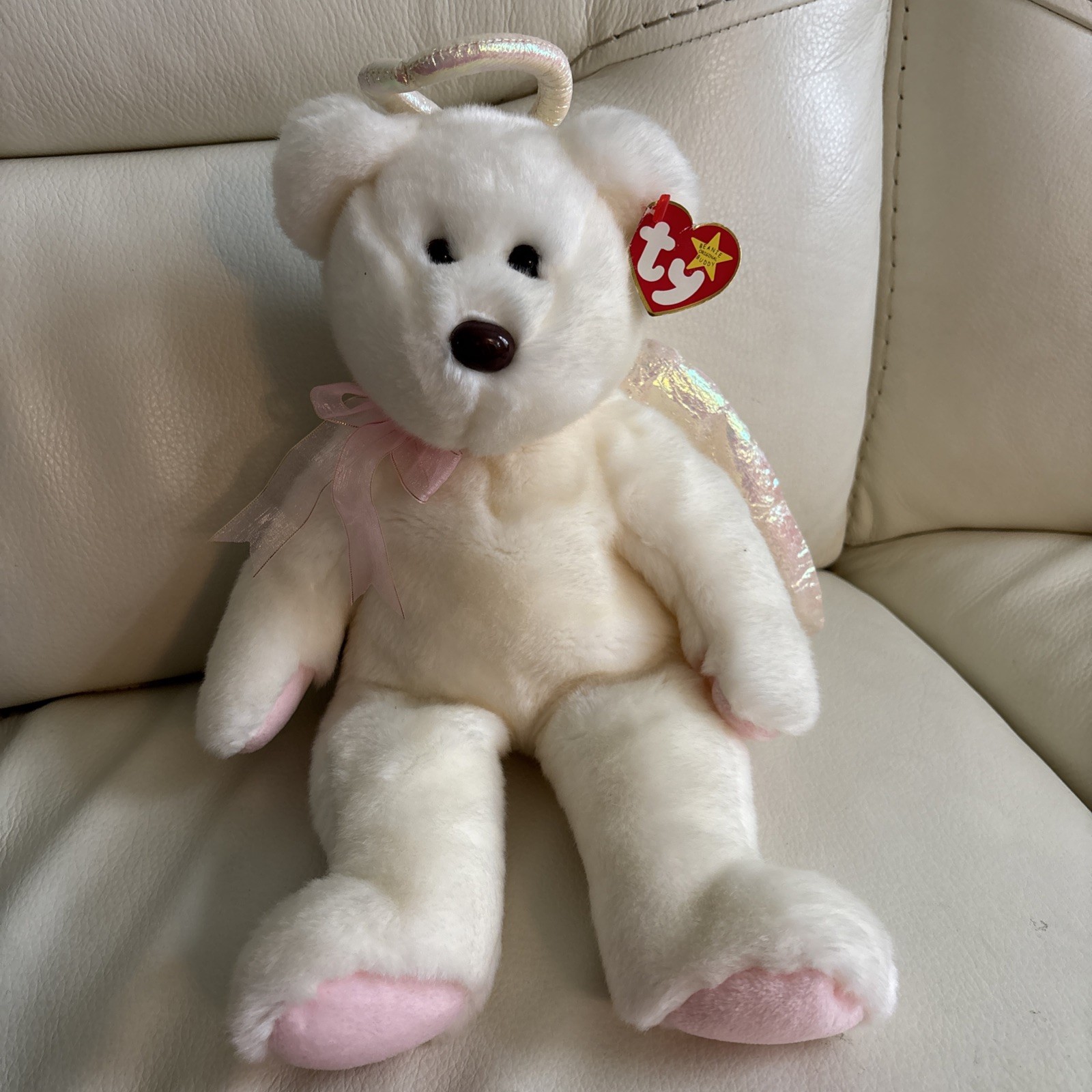Ty Large Plush Beanie Buddy - HALO I the Angel Bear 14