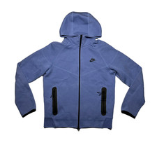 NIKE Blue/Black Warm TECH FLEECE ZIP JACKET Athletic Gym Coat Hoodie Women's M