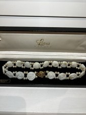 Genuine Freshwater Pearl & Mother Of Pearl 16” Choker Necklace Excellent Cond